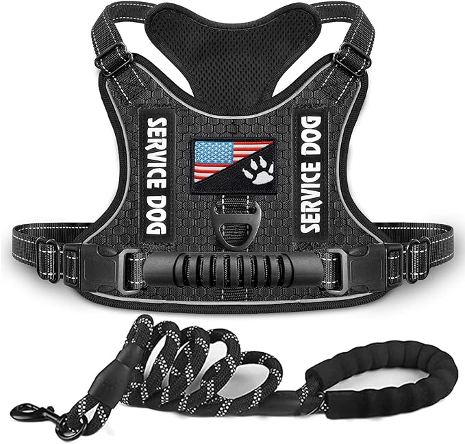 HappyPaws® Best no pull dog harness  - black