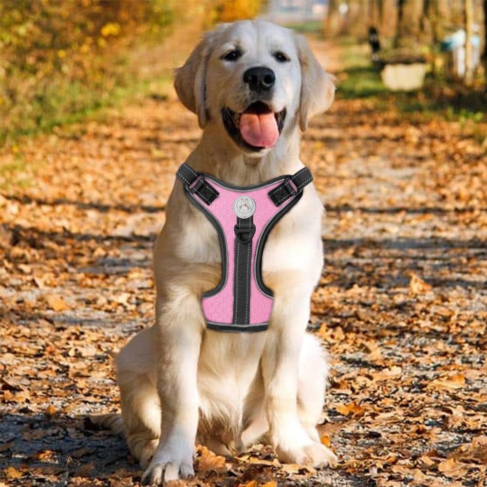 HappyPaws® Best no pull dog harness  - pink