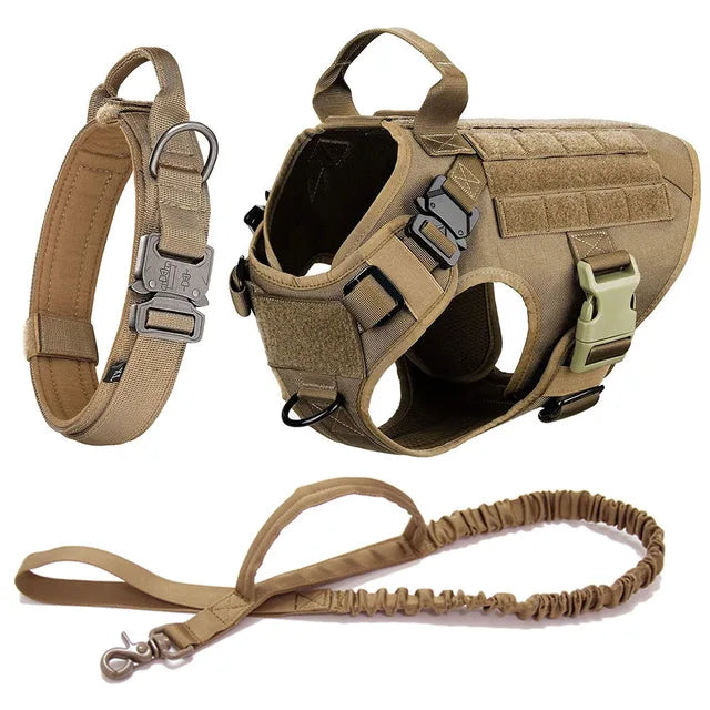 Upgraded Heavy Duty Dog Harness with Top Handle, No Tug Harness with Front & Back D-Rings